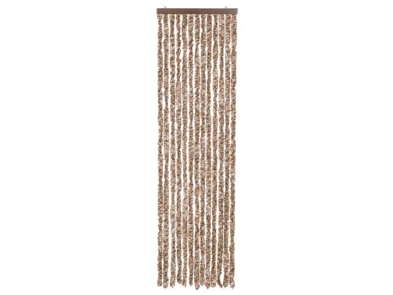  Rideau anti-mouches, moustiquaire beige et marron foncé 56x200 cm chenille cf43508  - Conforama C