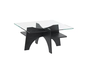 Table basse carré(e) coloris noir LPOSPI - 80 cmx80 cm