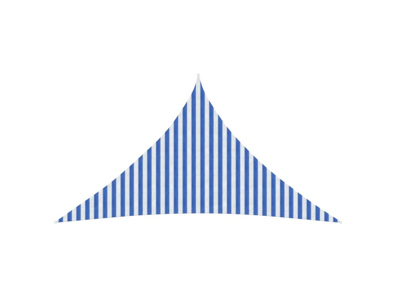  Voile d'ombre - voile d'ombrage - voile parasol 5 x 5 x 5 m hdpe triangulaire bleu et blanc  - Conforama B
