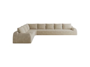 Canapé d’angle l 401 cm, sofa compression sans structure, mousse confortable, sans montage, salon chambre, khaki