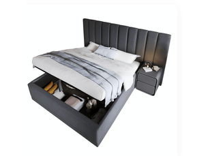 Ensemble matelas et sommier 180x200 cm Ressorts ensachés + mousse <strong>BEAOK</strong> soutien Medium épaisseur 20 cm