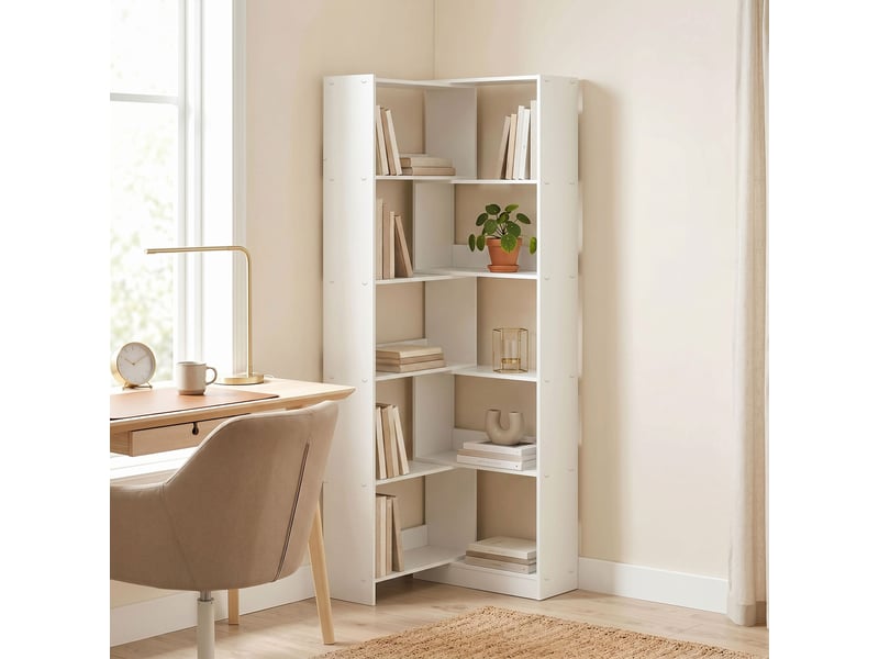  Support extensible à 5 niveaux, rotation à 350°, également réglable et convertible en format l recta ou compact. Dimensions : 111,5 x 23,8 x 163,7 cm.  - Conforama B