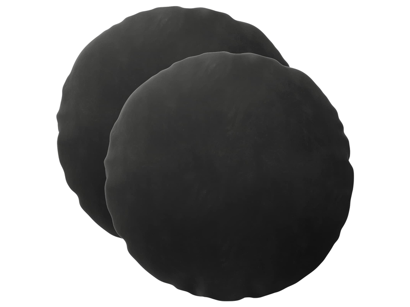 Lot de 2 coussins avec oreiller, coussins décoratifs heerlen noir velours cf50549  - Conforama A