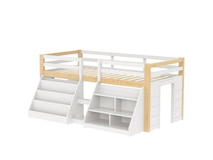 Lit mezzanine 90x200 cm BIQZUYA coloris bicolore