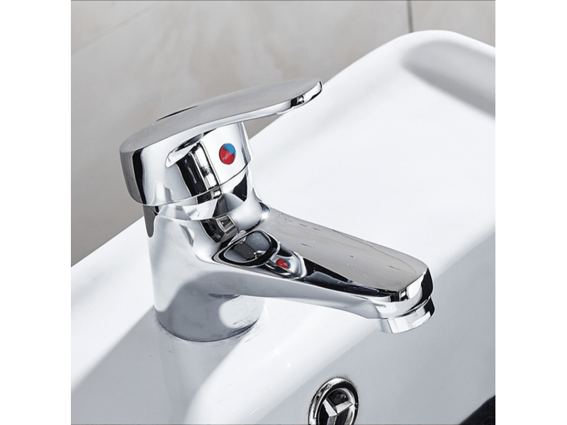  Robinet mitigeur monocommande pour lavabo de salle de bain, montage sur pont  - Conforama B