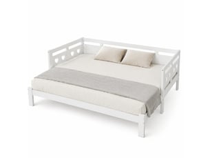 Lit extensible 90x190 cm MAISENTIEL coloris blanc
