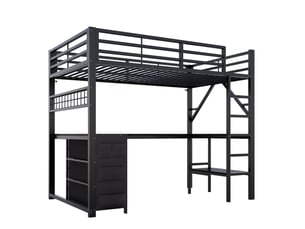 Lit superposé 90x200 cm <strong>OOIILLEE</strong> <strong></strong> coloris noir
