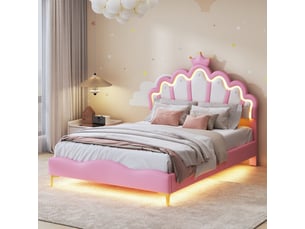 Lit simple 140x200 cm <strong>BRILVERDE </strong>  <strong></strong> coloris rose
