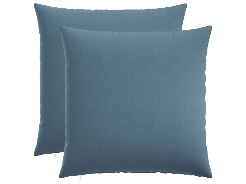  Lot de 2 coussins avec oreiller, coussins décoratifs heerlen bleu denim tissu cf50168  - Conforama B