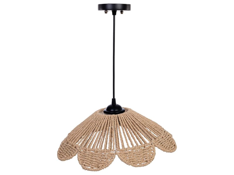  Lampe de plafond en papier beige d39,5xh19,5 cm  - Conforama A