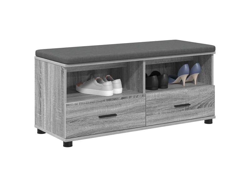  Banc d'entrée, banc interieur gris sonoma 100x38x46 cm  - Conforama C