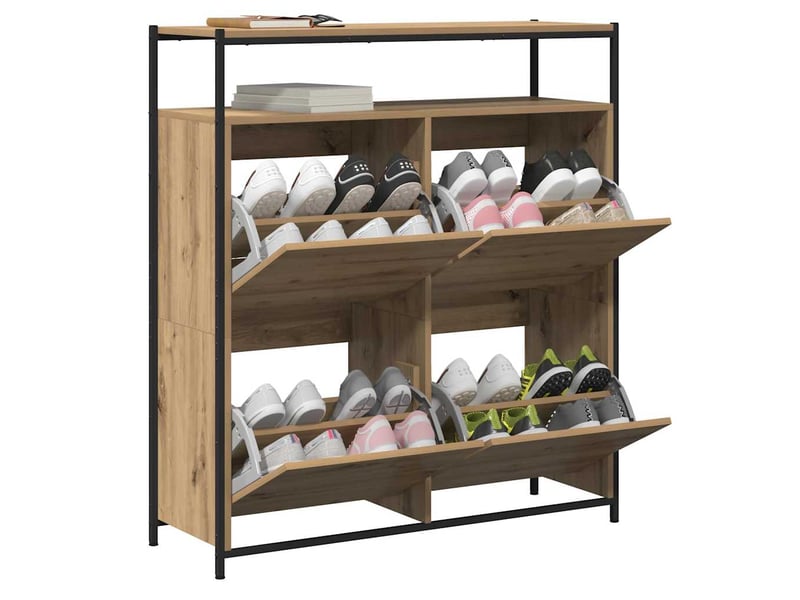 Banc à chaussures, meuble à chaussures 100x34x112 cm bois d'ingénierie shl8657 - Conforama C