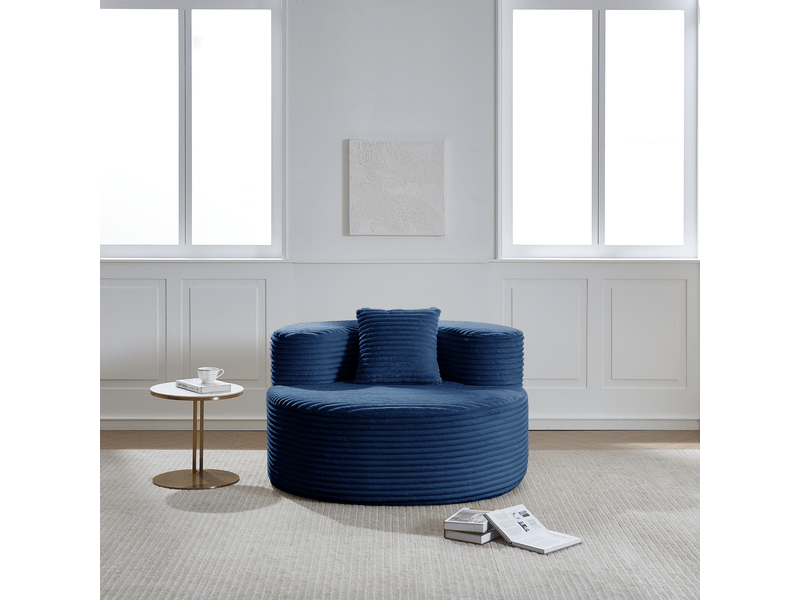  Fauteuil compressé bleu  - Conforama D