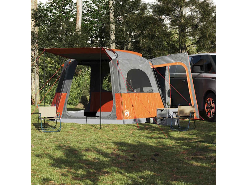  Tente voiture pour camping 4 personnes gris et orange imperméable shl77304  - Conforama D