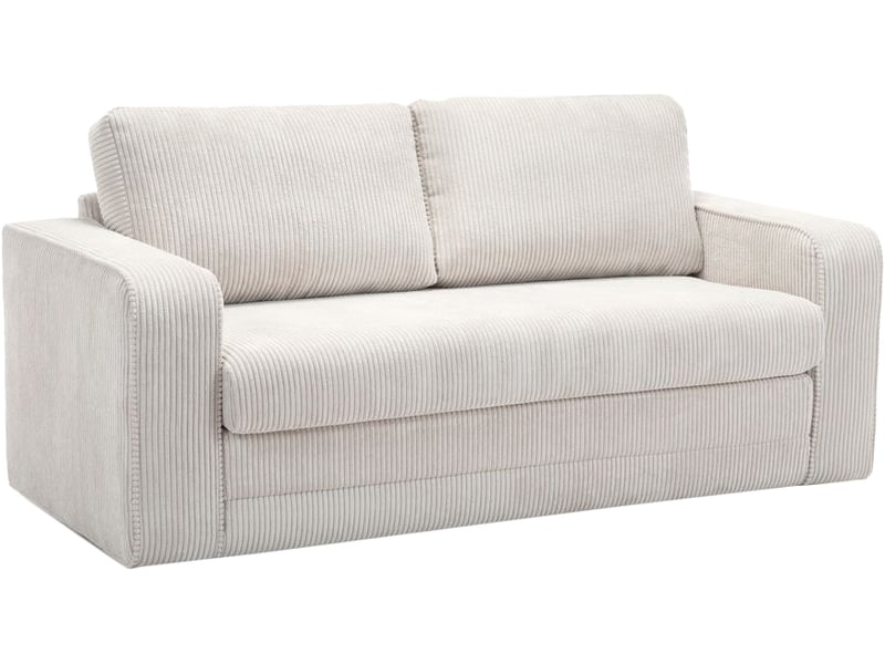  Bobochic canapé droit convertible déplimousse come velours côtelé beige COME - Conforama C