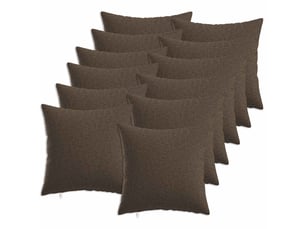 Lot de 12 coussins avec oreiller, coussins décoratifs heerlen taupe tissu cf50106