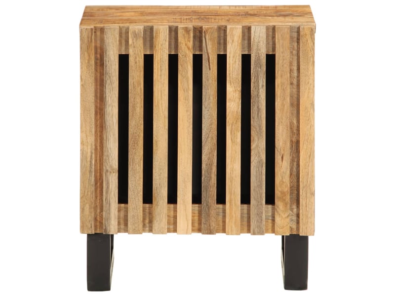  Lot de 2 tables de chevet - cabinet de chevet - table de nuit 40x34x46 cm bois massif de manguier brut  - Conforama C
