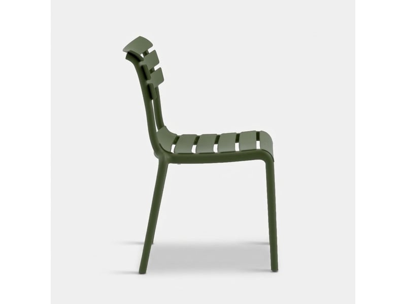  Lot de 2 chaises empilables intérieur et extérieur punat - vert foncé  - Conforama D