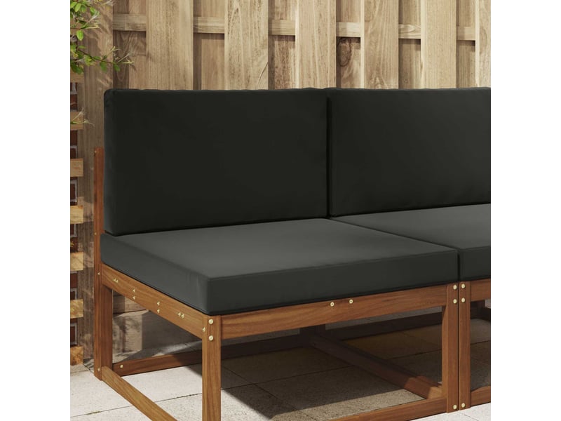  Coussin de canapé d'extérieur, coussin de chaise polyester noir 80 x 80 cm cf54131  - Conforama B
