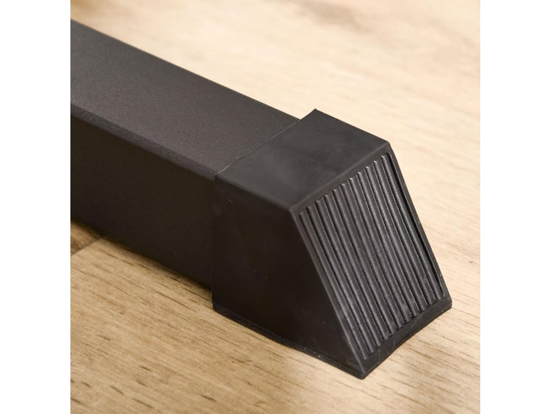 Station de musculation multifonctionnelle noire en acier, siège réglable sur 3 hauteurs, poulie, 107 × 120 × 190 cm - Conforama E