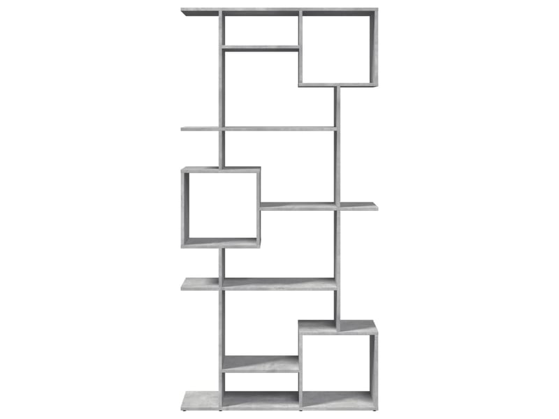  Bibliothèque, meuble de rangement salon gris béton 92x29x188 cm bois d'ingénierie  - Conforama D