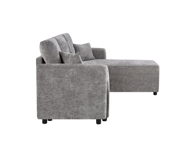  Canapé d'angle, canapé 3 places, en chenille, 144 cm, pour salon et séjour, adapté à l'espace de vie  - Conforama B