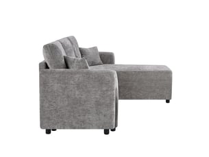 Canapé d'angle, canapé 3 places, en chenille, 144 cm, pour salon et séjour, adapté à l'espace de vie