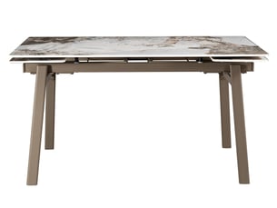 Table à manger à rallonge 140200×80, plateau en céramique