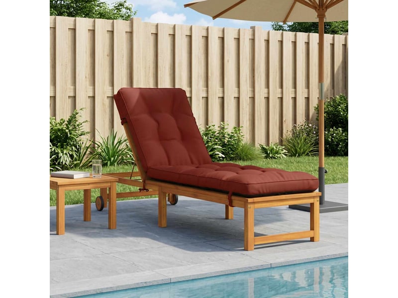  Coussin de transat, coussin pour bain de soleil vianen 100 % polyester rouge 200 x 60 x 8 cm cf56330  - Conforama B