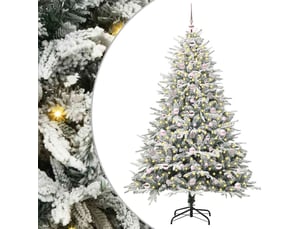 Sapin de noël, arbre de noël artificiel pré-éclairé avec ensemble de boules shl3320