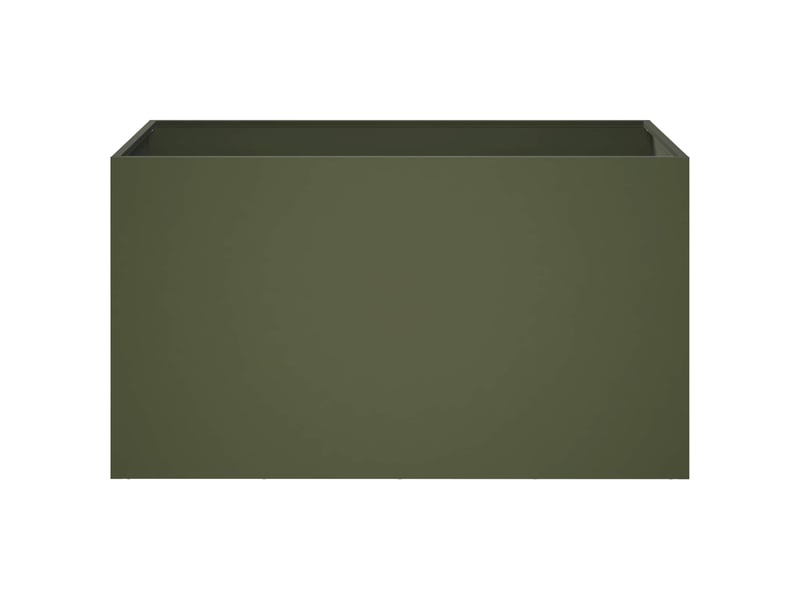  Jardinière - cache-pot de jardin 2 pcs vert olive 100 x 50 x 50 cm  - Conforama D
