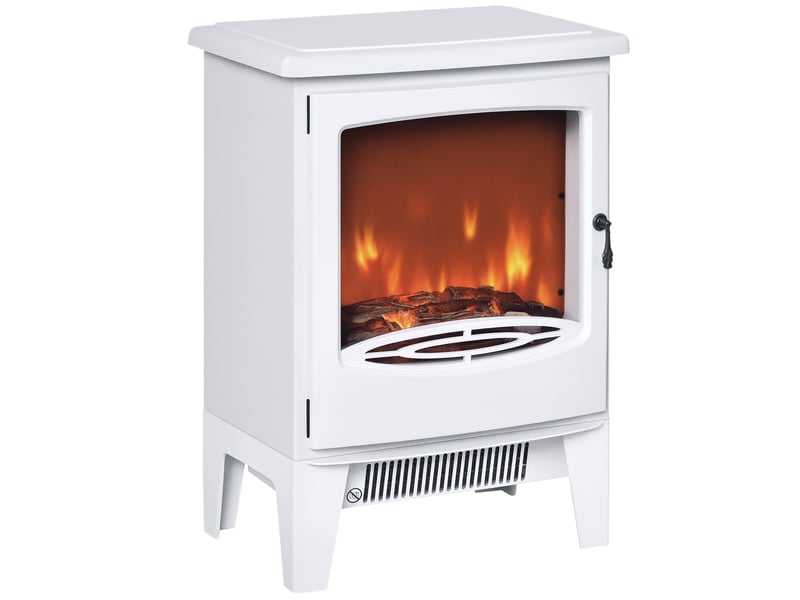  Cheminée électrique avec chauffage blanche, effet flamme led, 9001800 w  - Conforama A