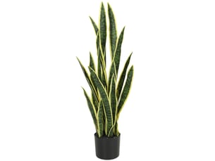 Sansevieria artificielle en pot pour usage intérieur et extérieur, avec 21 feuilles modelables, ø20x90 cm