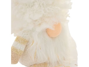 Gnome de noël alpo blanc h. 35 cm
