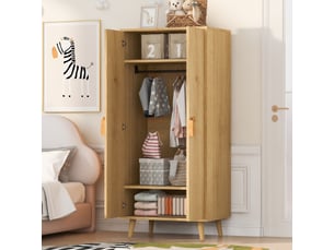 Armoire,70x55x170 cm,2 portes,mdf,coloris bois naturel