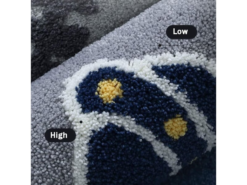  Tapis de bain absorbent doux antidérapant 40x60 cm tapis salle de bain moelleux rapid séchage pour sol douche decoration maison  - Conforama B
