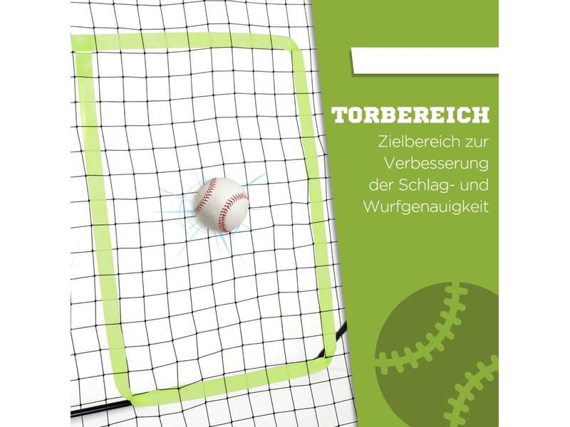  Filet de rebond de baseball 123x90x174 cm résistant aux intempéries métal noir  - Conforama D