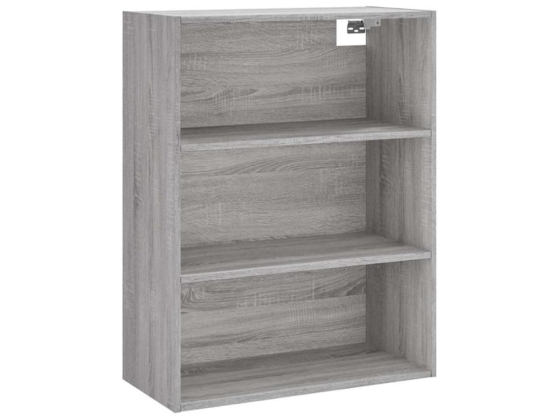  Buffet haut - bahut - meuble de rangement sonoma gris 69,5x34x180 cm bois d'ingénierie  - Conforama E