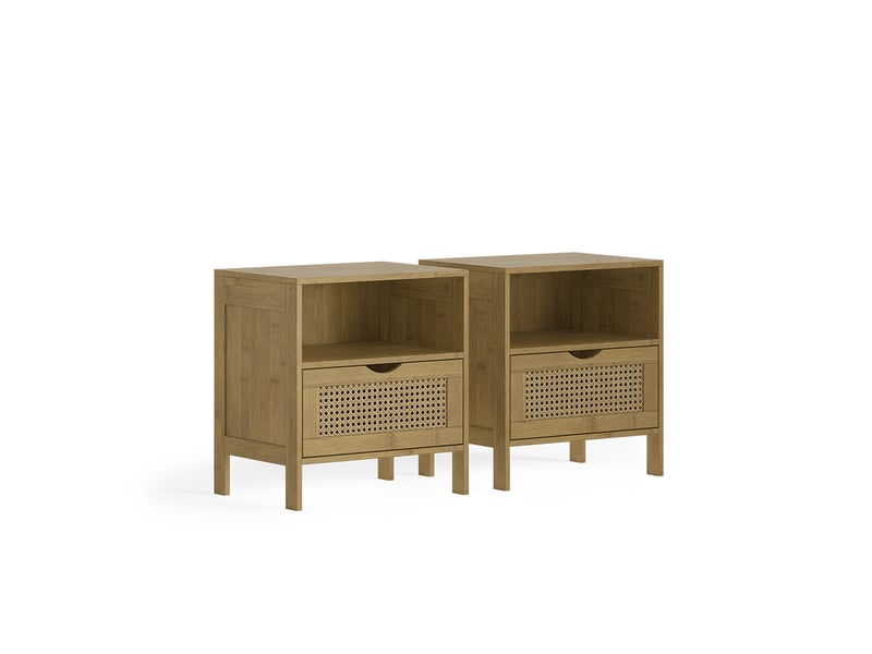 Vicco table de nuit, bambou, 40x44cm lot de 2  - Conforama A