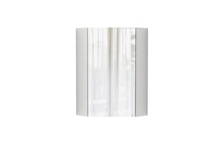 Armoire de toilette d'angle murale blanche à 3 miroirs avec rangements, pour petites salles de bains