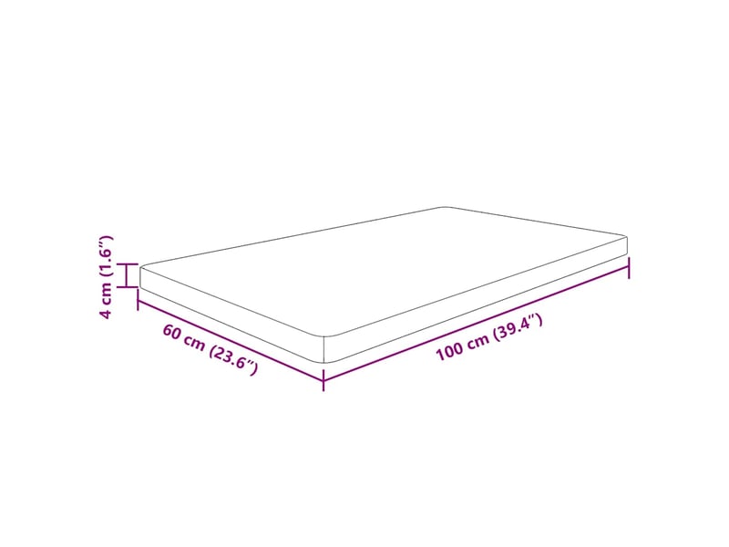  Comptoir de salle de bain, plan de travail 100x60x4 cm bois massif non traité cf65719  - Conforama D