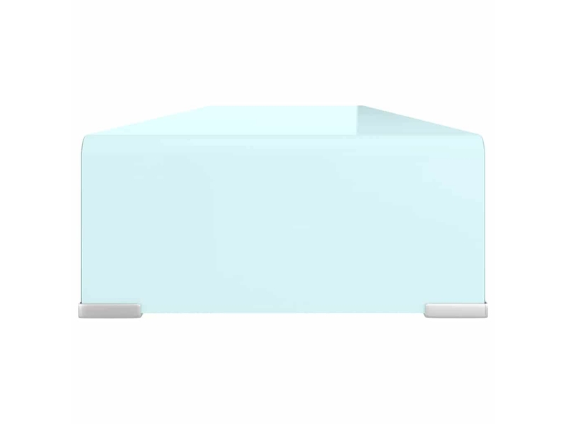  Meuble tv - banc tv - meuble de rangementsupport pour moniteur 100x30x13 cm verre vert  - Conforama D
