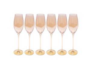 flûtes à champagne bina mocca set de 6 kare design