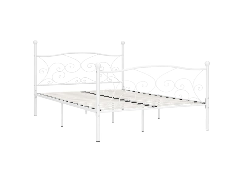 Lit 2 personnes avec sommier à lattes pour adulte ; cadre de lit métal 120x200cm  - Conforama B
