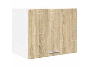 Meuble de rangement cuisine, armoire suspendue chêne sonoma et blanc 50x31x40cm