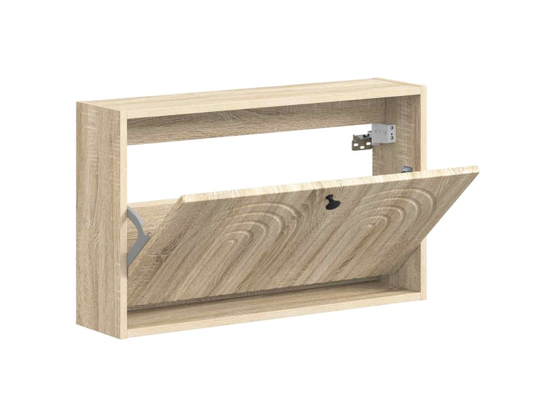  Meuble à chaussures mural, armoire à chaussures alkmaar 71x17x43 cm chêne sonoma  - Conforama C