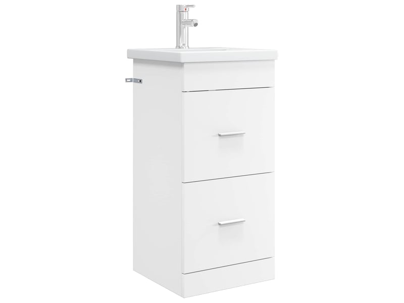 Meuble de salle de bain avec évier blanc 42x40x84.5 cm shl100 - Conforama A