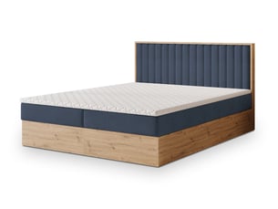Lit avec rangement 180x200 cm <strong>MASSENO</strong>  <strong></strong> coloris bleu