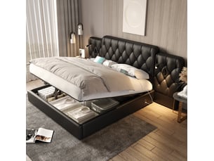 Lit coffre 160x200 cm MAISENTIEL coloris noir