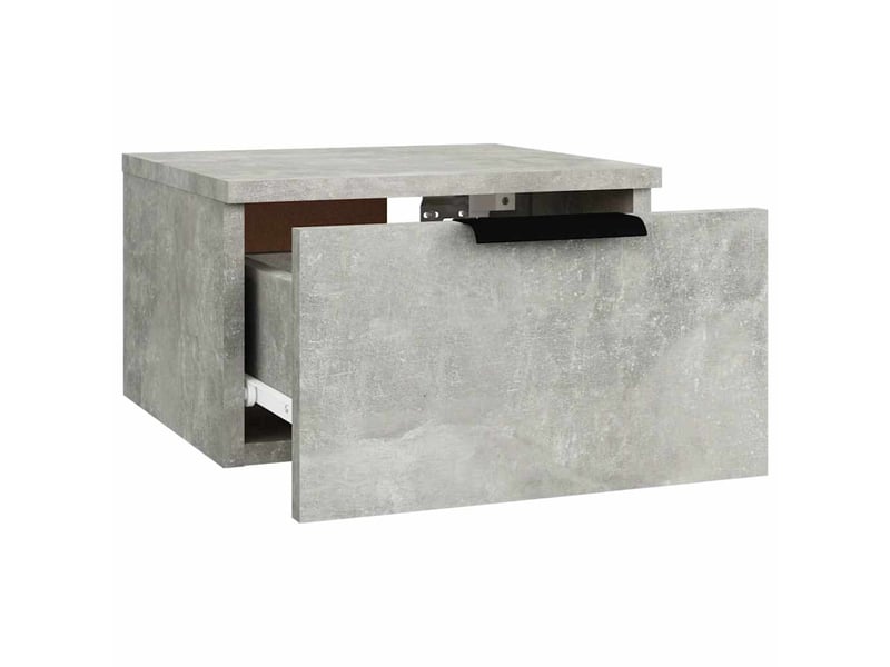  Table de chevet - cabinet de chevet - table de nuit murale gris béton 34x30x20 cm  - Conforama D